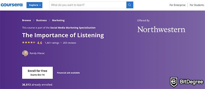 Northwestern courses: The Importance of Listening.